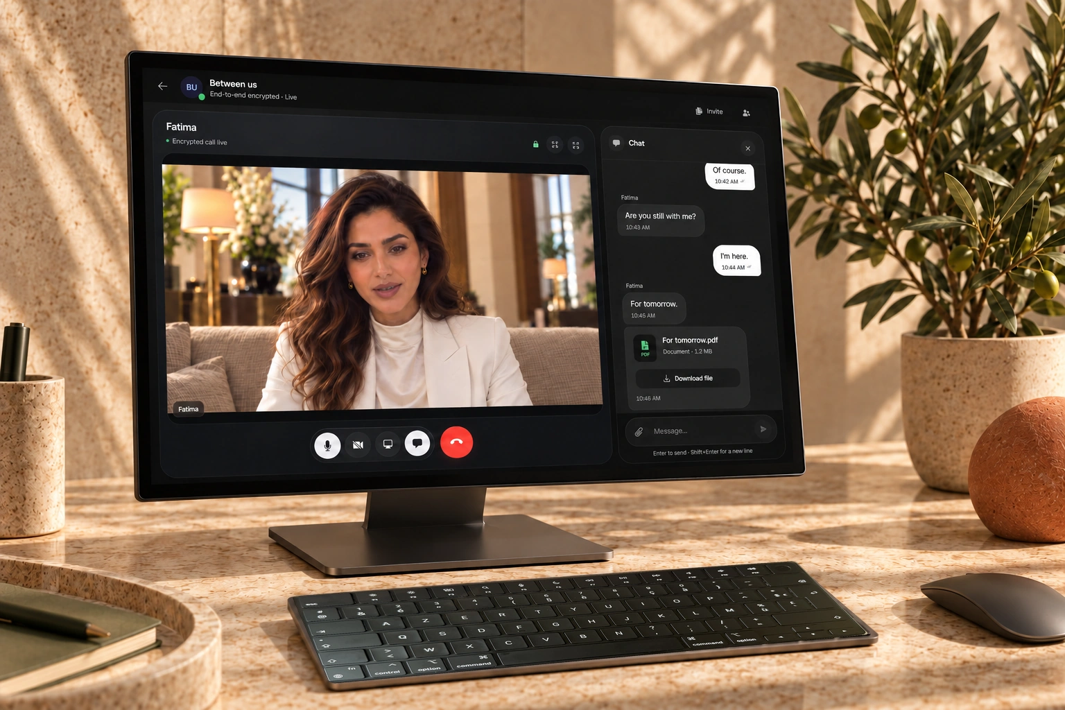 Hush Messenger — Mise en situation de l’application